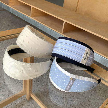 波點寬版髮箍－商品主圖｜https://igowo.tw/