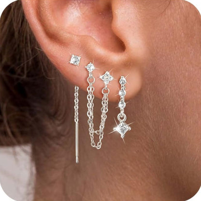 鋯石幾何耳扣組