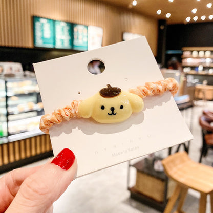大腸圈卡通髮圈－布丁狗軟膠款細節6｜https://igowo.tw/