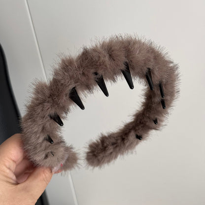 絨面波浪纏繞髮箍