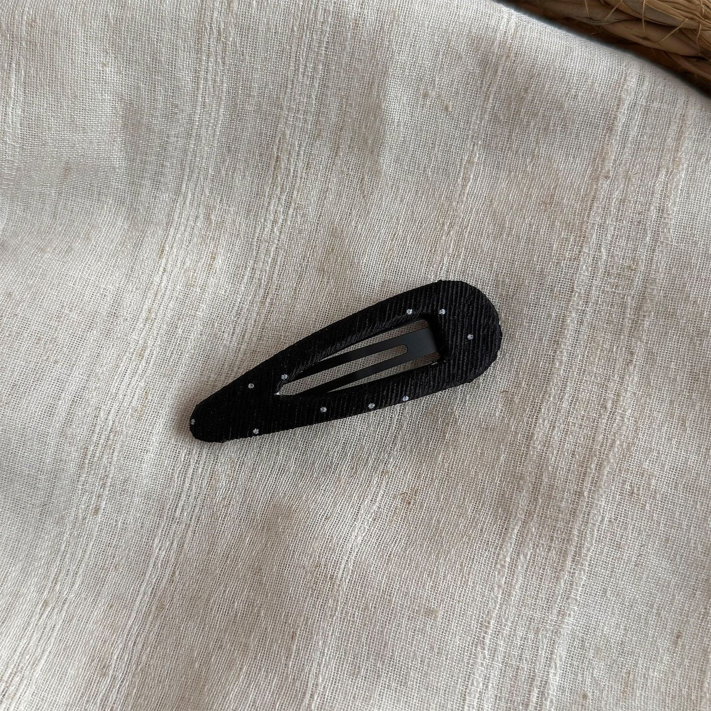布面波點髮夾