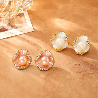 珍珠簡約耳釘－商品主圖｜https://igowo.tw/