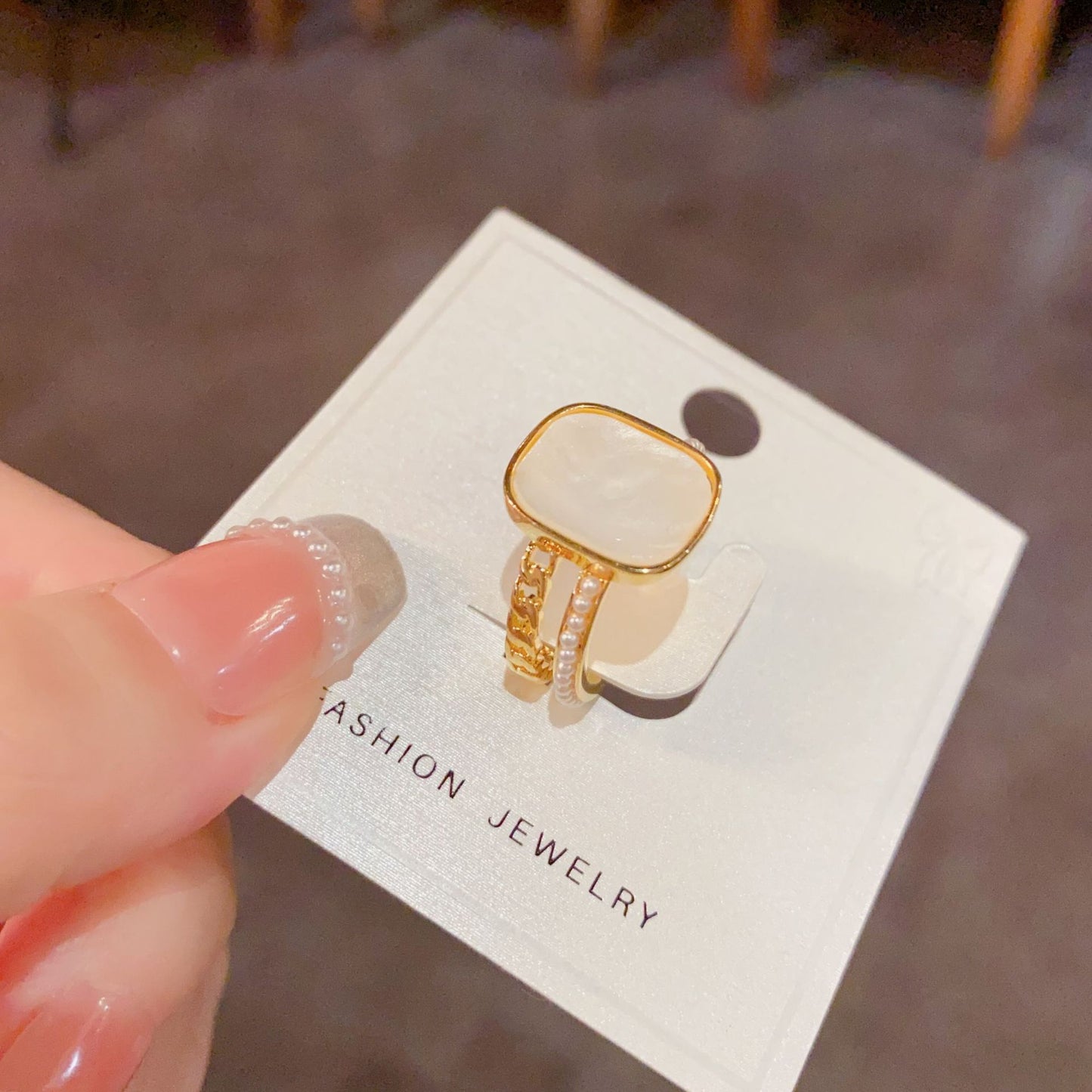 鋯石可調式簡約戒指－細節特寫44｜https://igowo.tw/