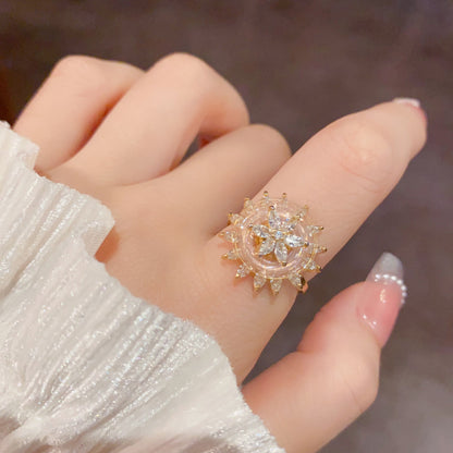 鋯石雪花可調式戒指－第二視角實拍｜https://igowo.tw/