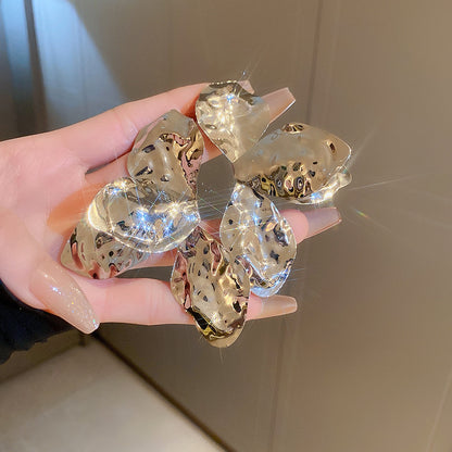 金屬花朵流蘇誇張耳環－細節特寫61｜https://igowo.tw/