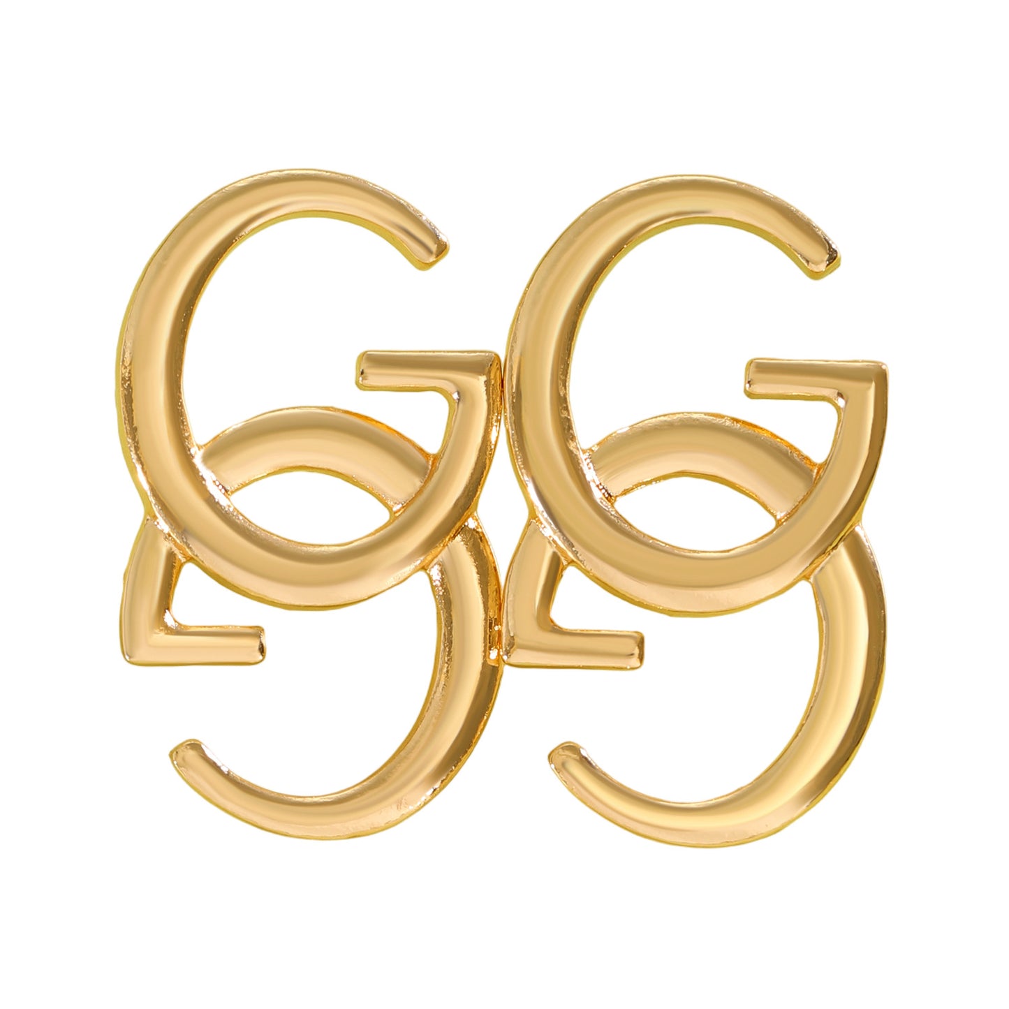 金屬字母耳環套組－細節特寫3｜https://igowo.tw/