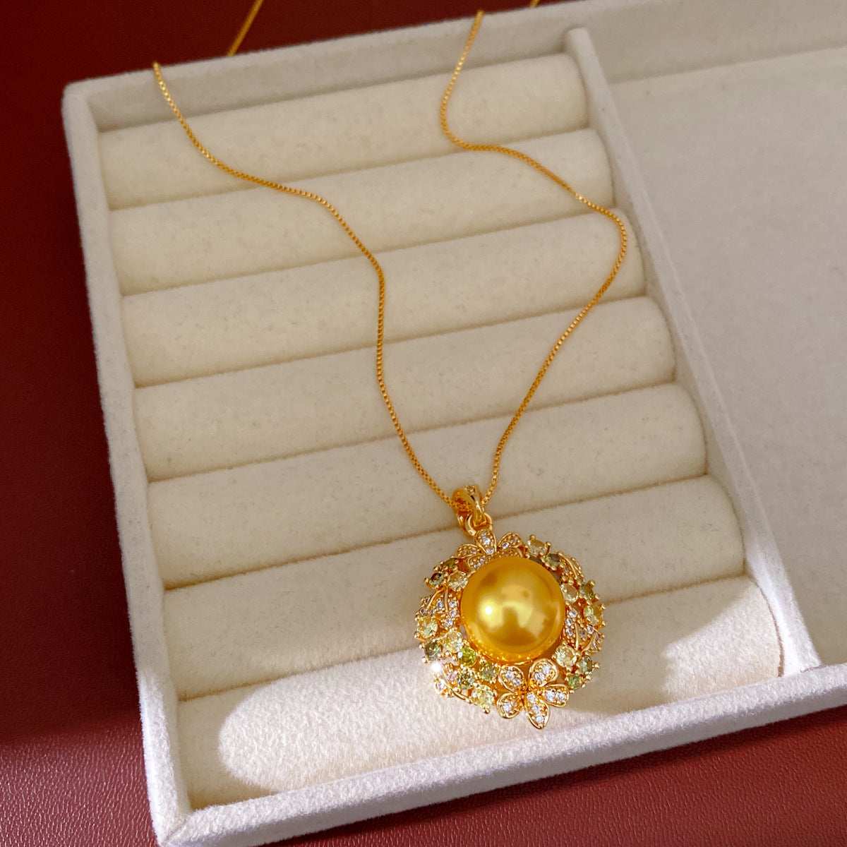金色珍珠復古項鍊套組