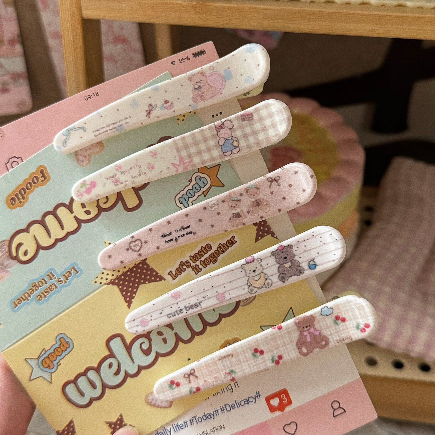 小熊卡通髮夾－商品主圖｜https://igowo.tw/