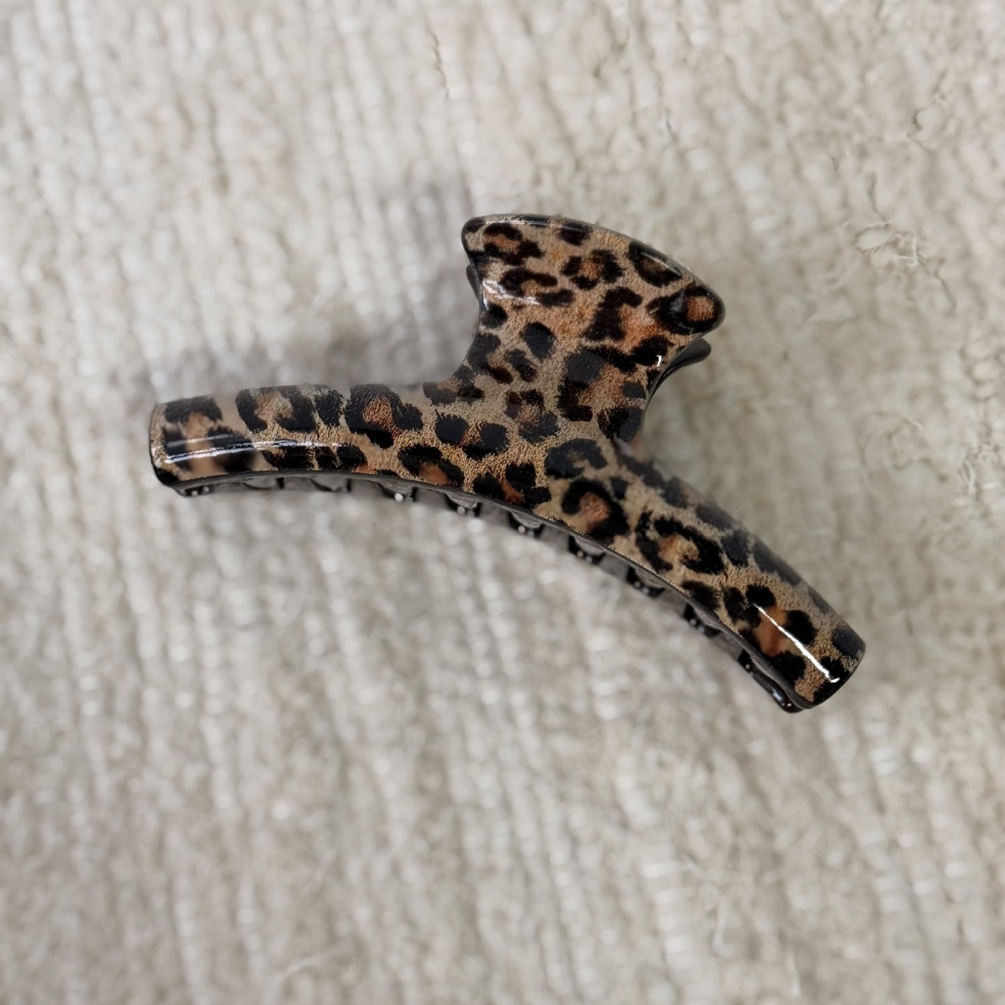 豹紋復古鯊魚夾