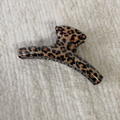 豹紋復古鯊魚夾