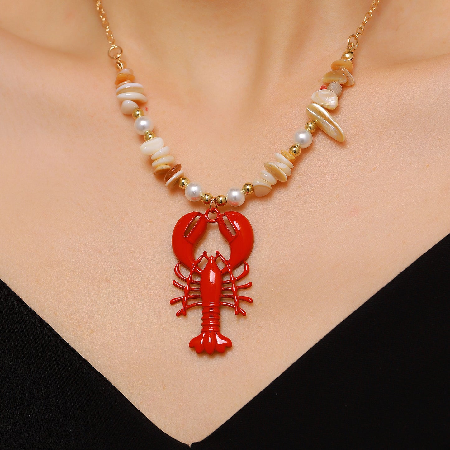 珍珠墜飾項鍊－細節特寫5｜https://igowo.tw/