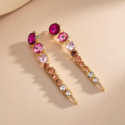 漸層圓形鑲鑽項鍊－細節特寫4｜https://igowo.tw/