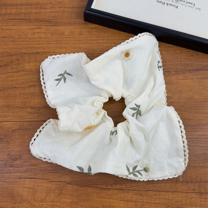 蕾絲雛菊刺繡髮圈