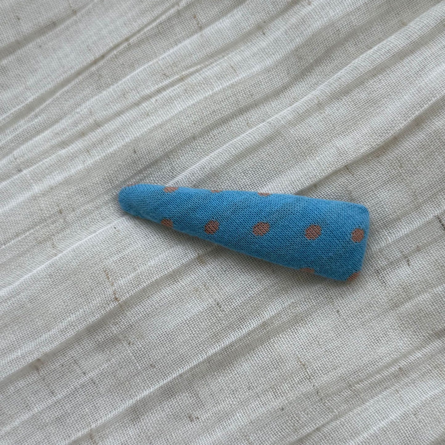 棕色波點橢圓髮夾