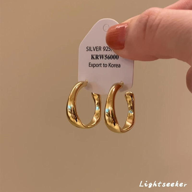 金屬圓珠圓圈復古耳環－細節特寫31｜https://igowo.tw/