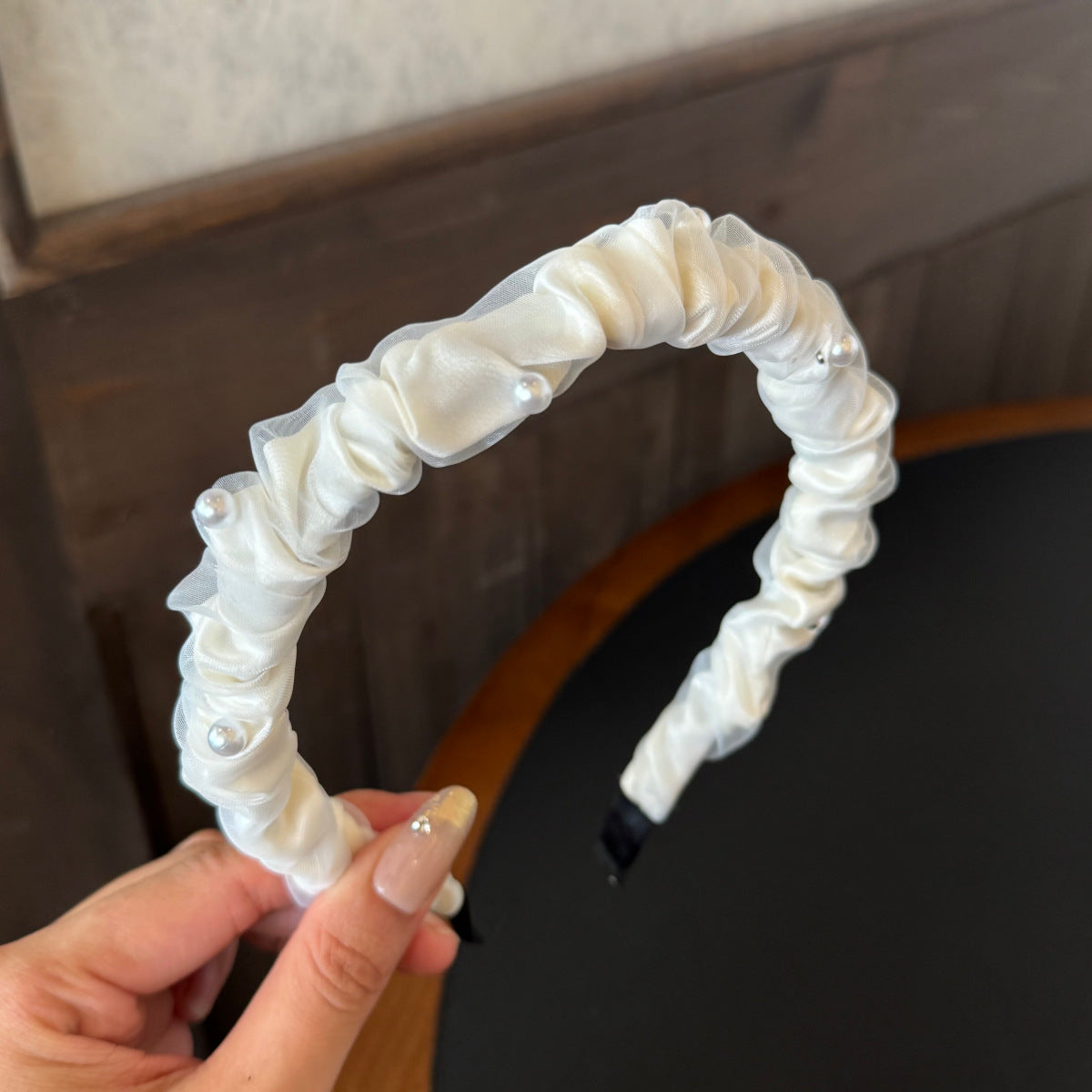 珍珠網紗髮箍