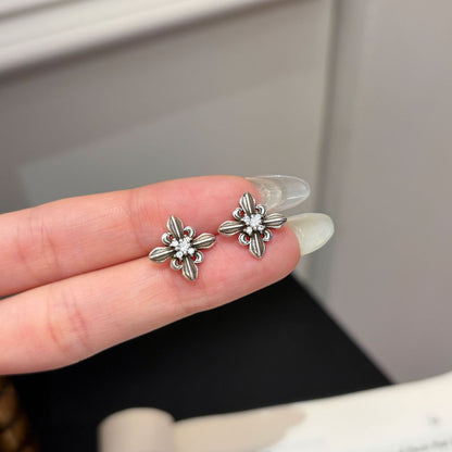 十字復古做舊耳釘