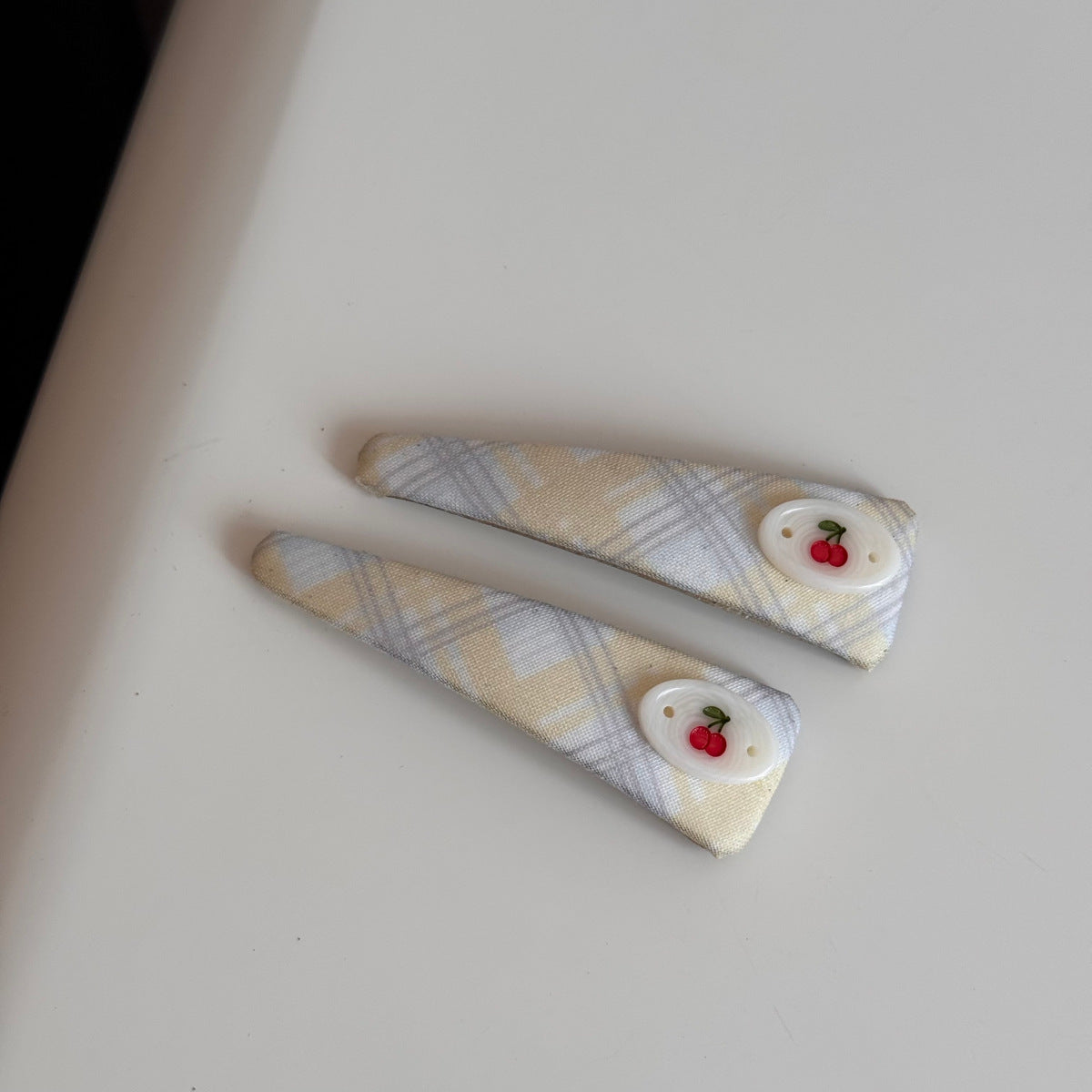 布面格紋大腸圈髮圈