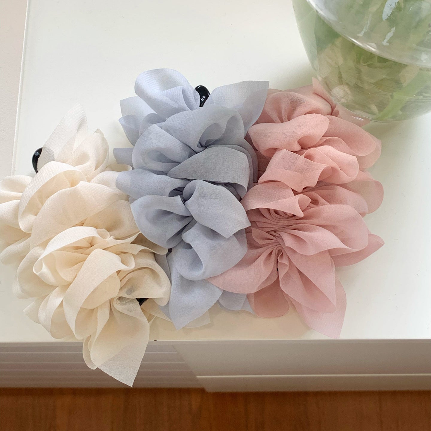 網紗花朵髮夾－商品主圖｜https://igowo.tw/