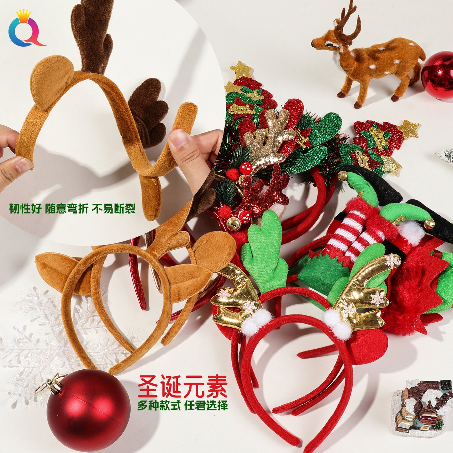 小鹿髮箍套組－第二視角實拍｜https://igowo.tw/