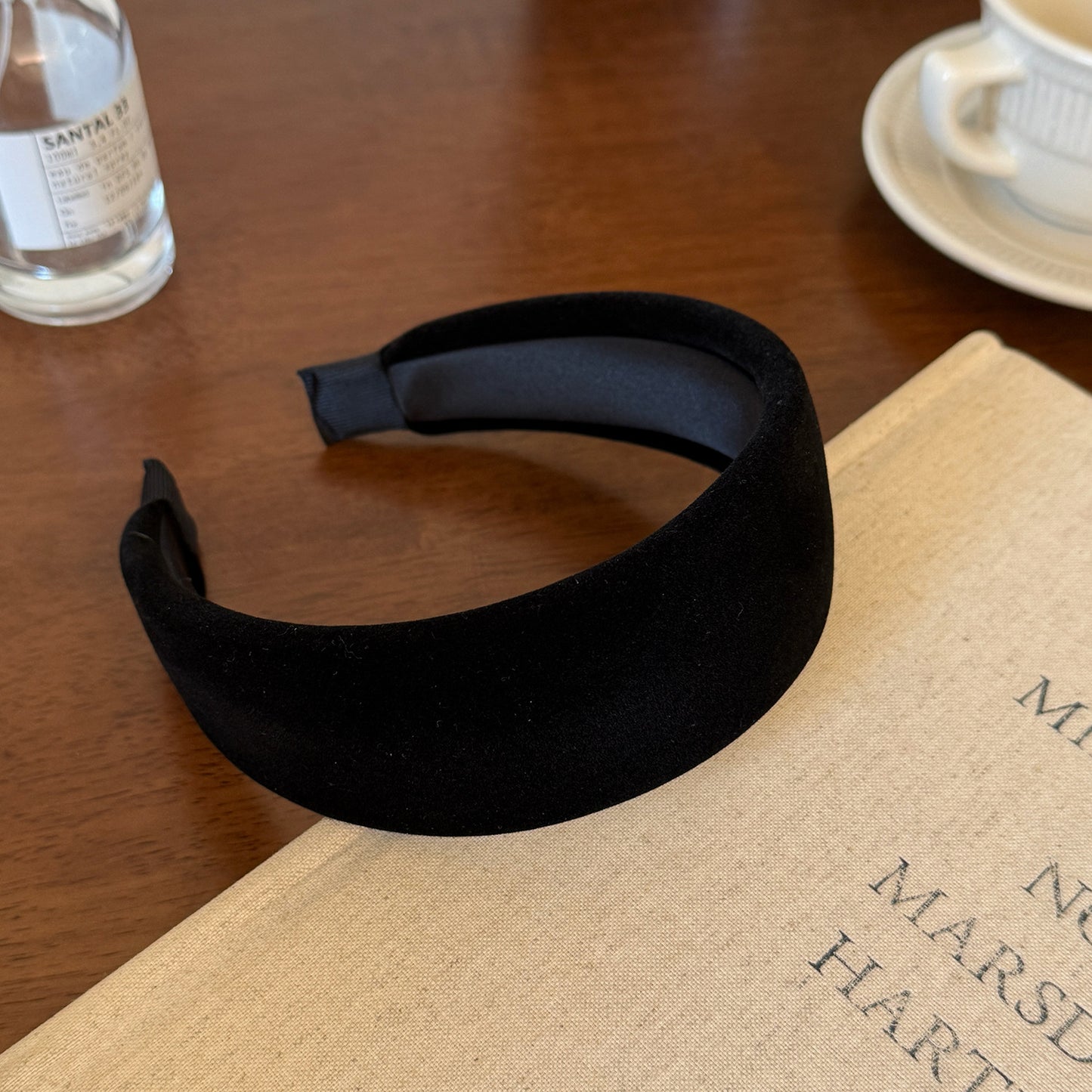 絨面寬版髮箍