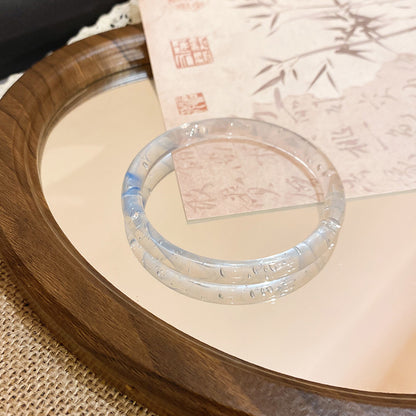 一步一響玉髓暈染圓條手鐲2026新款清冷感手環氣質輕奢高級感手飾