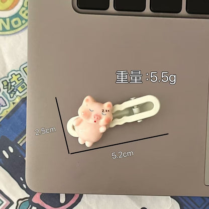 粉色簡約髮夾