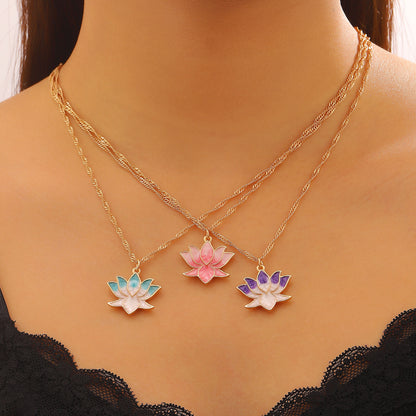 彩色花朵項鍊－商品主圖｜https://igowo.tw/