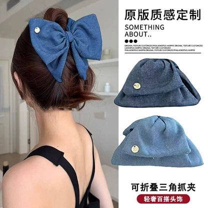 緞帶蝴蝶結簡約髮夾－商品主圖｜https://igowo.tw/