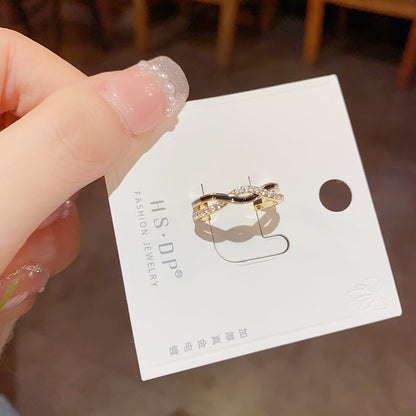 琺瑯扭紋微鑲戒指