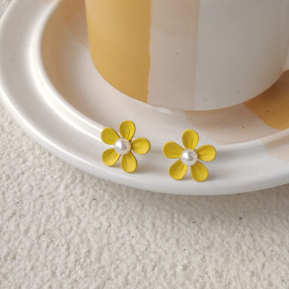 銀針雛菊簡約耳釘