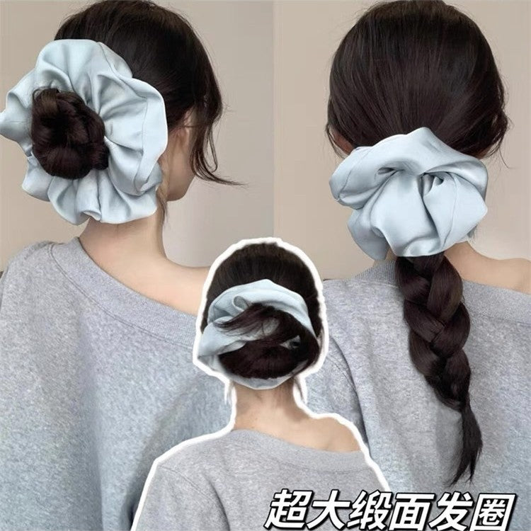 藍色彈力繩大腸圈髮圈－商品主圖｜https://igowo.tw/