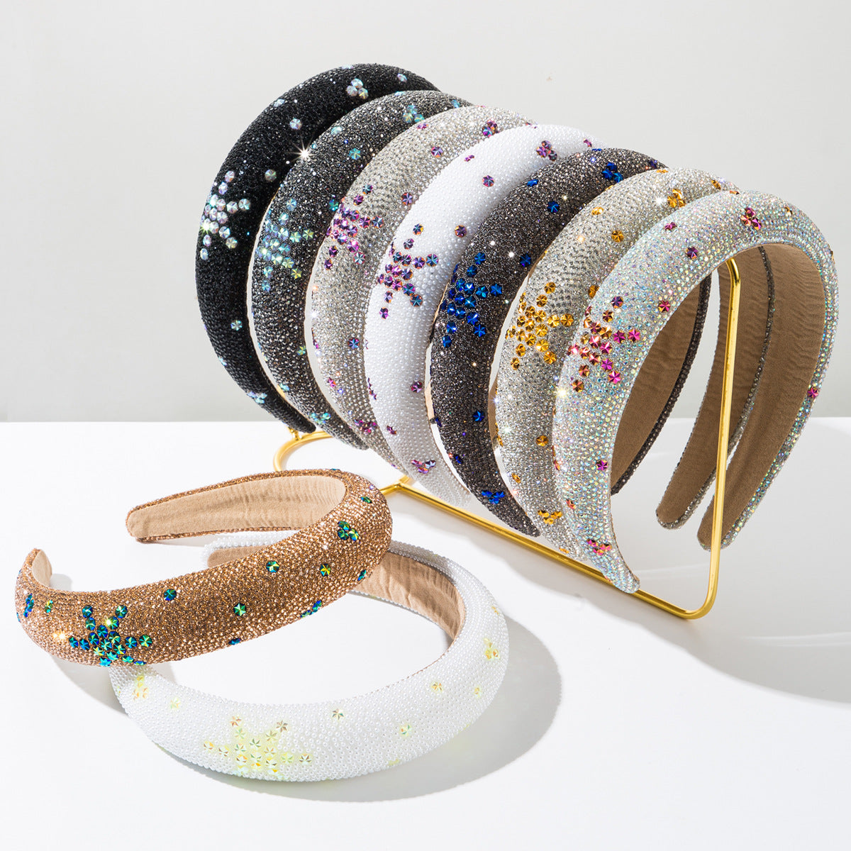 星星鑲鑽髮箍－商品主圖｜https://igowo.tw/