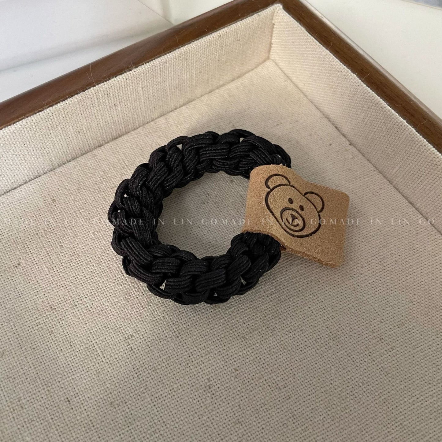 彈力繩小熊扭紋髮圈