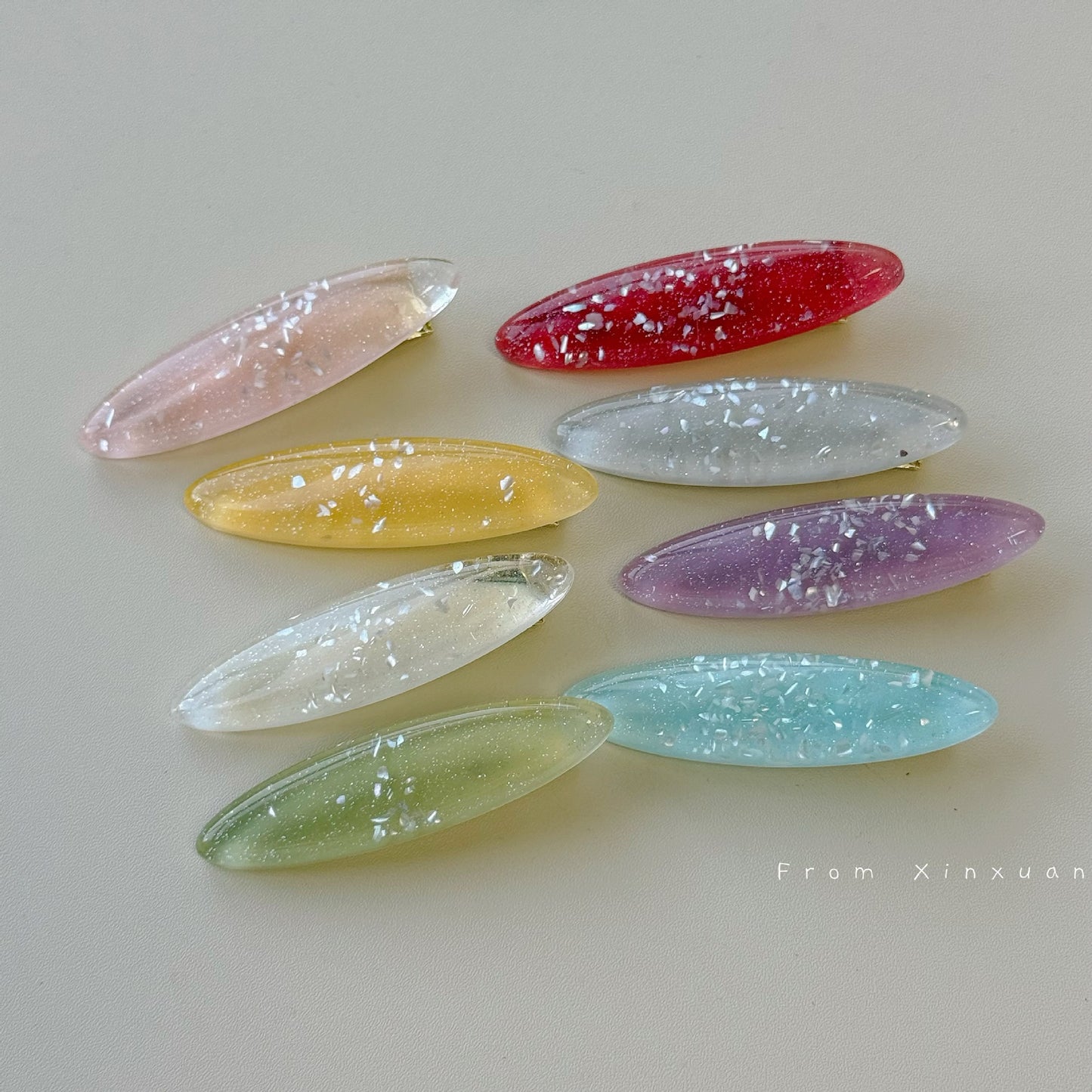 繽紛橢圓髮夾－商品主圖｜https://igowo.tw/