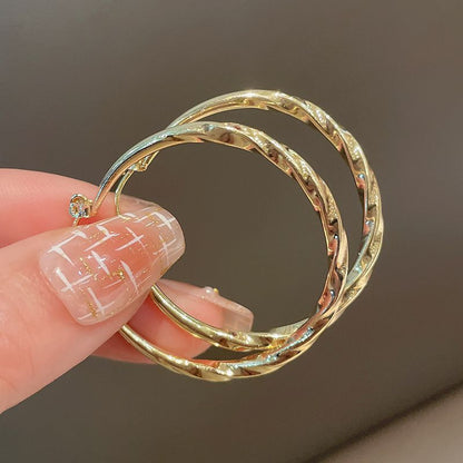 歐美跨境金屬感樹葉亮片耳釘小眾獨特設計感耳環輕奢高級感耳飾女