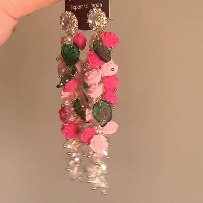 珍珠銀針花朵耳墜－細節特寫25｜https://igowo.tw/