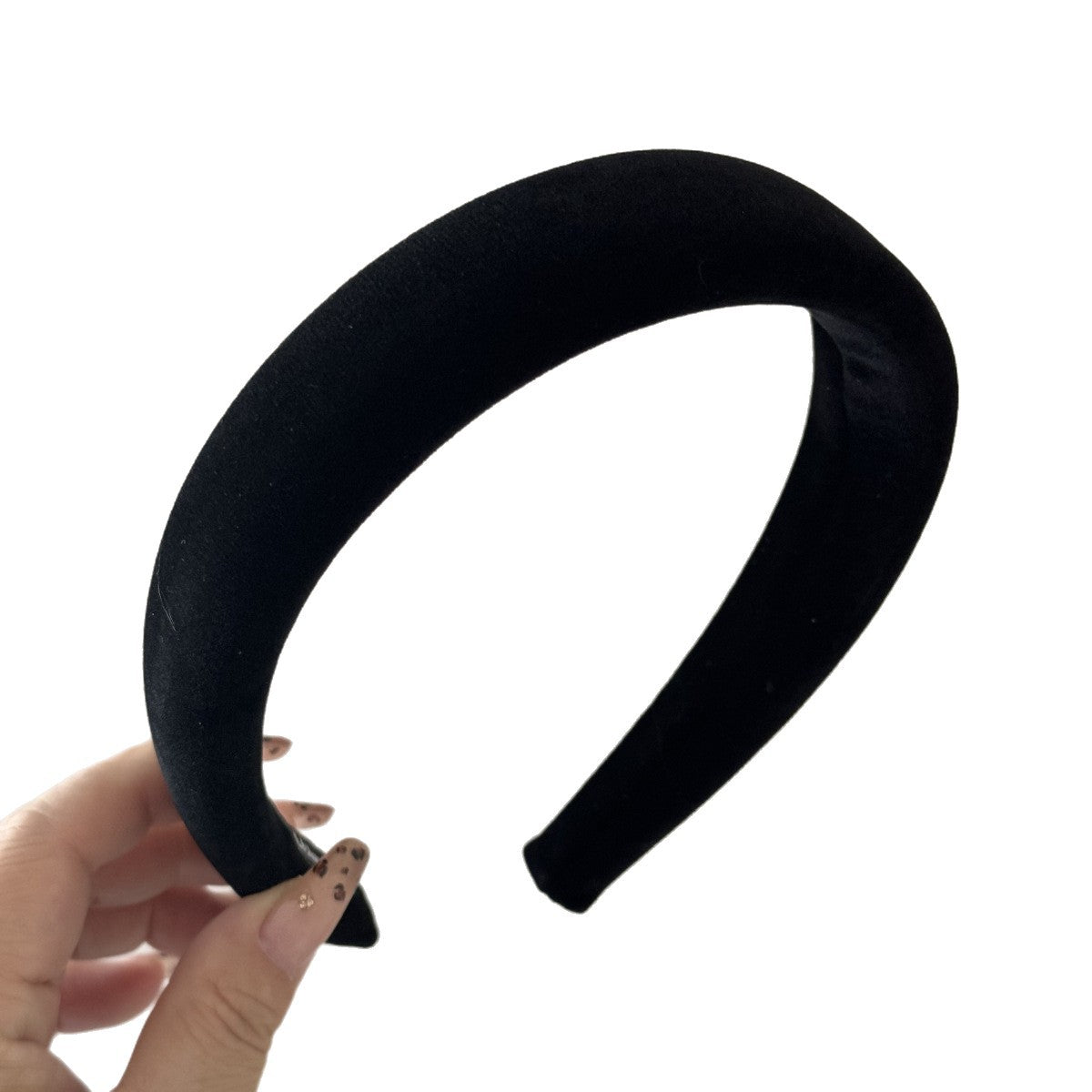 絨面簡約髮箍－細節特寫3｜https://igowo.tw/