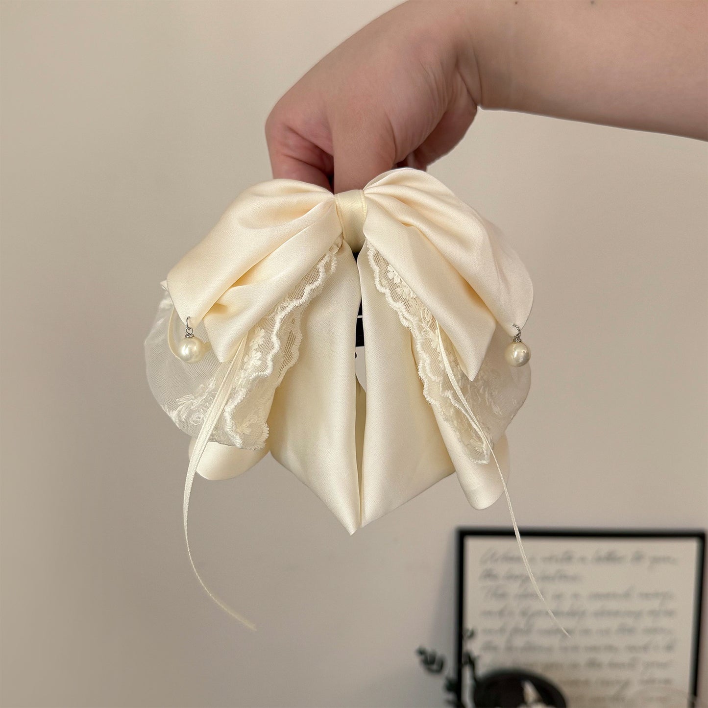 緞帶蝴蝶結髮夾