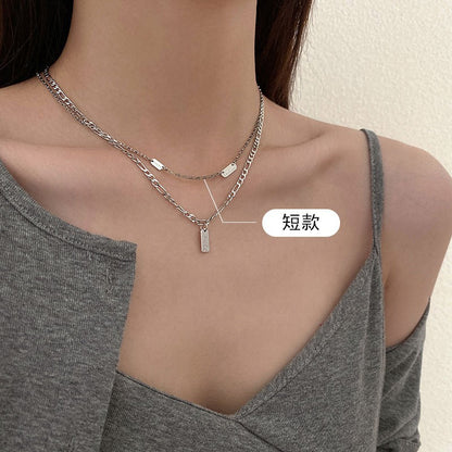 鈦鋼雙層項鍊－細節特寫6｜https://igowo.tw/