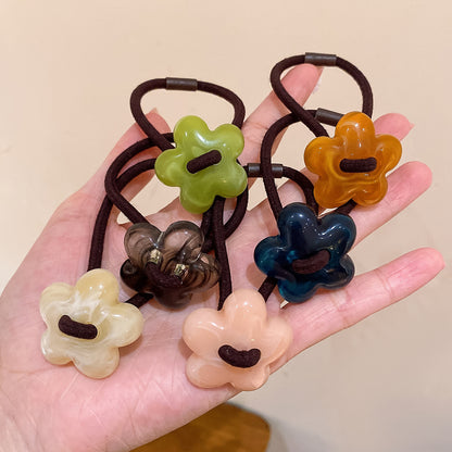 彈力繩花朵髮圈－商品主圖｜https://igowo.tw/