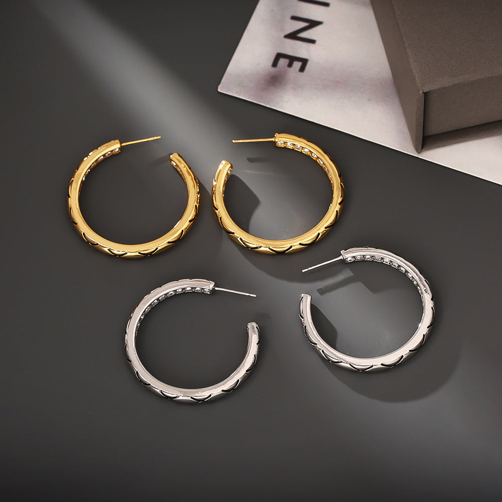 格紋菱形耳環－商品主圖｜https://igowo.tw/