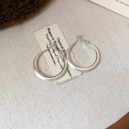 銀針鋯石幾何C形竹節耳環歐美夸張時尚高級感個性氣質耳圈耳飾女