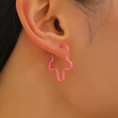 繽紛圓圈誇張耳環
