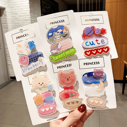 卡通髮夾套組－商品主圖｜https://igowo.tw/