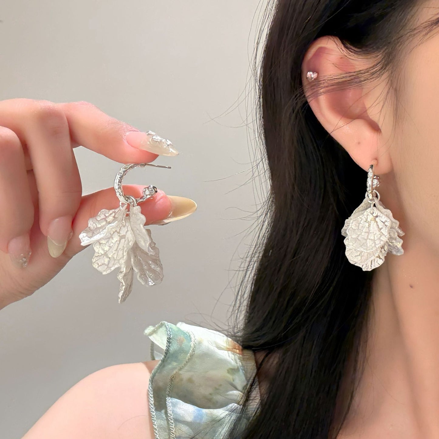 水晶流蘇耳環
