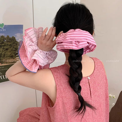 蕾絲大腸圈簡約髮圈－商品主圖｜https://igowo.tw/