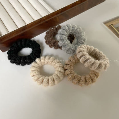 棕色簡約髮圈－商品主圖｜https://igowo.tw/