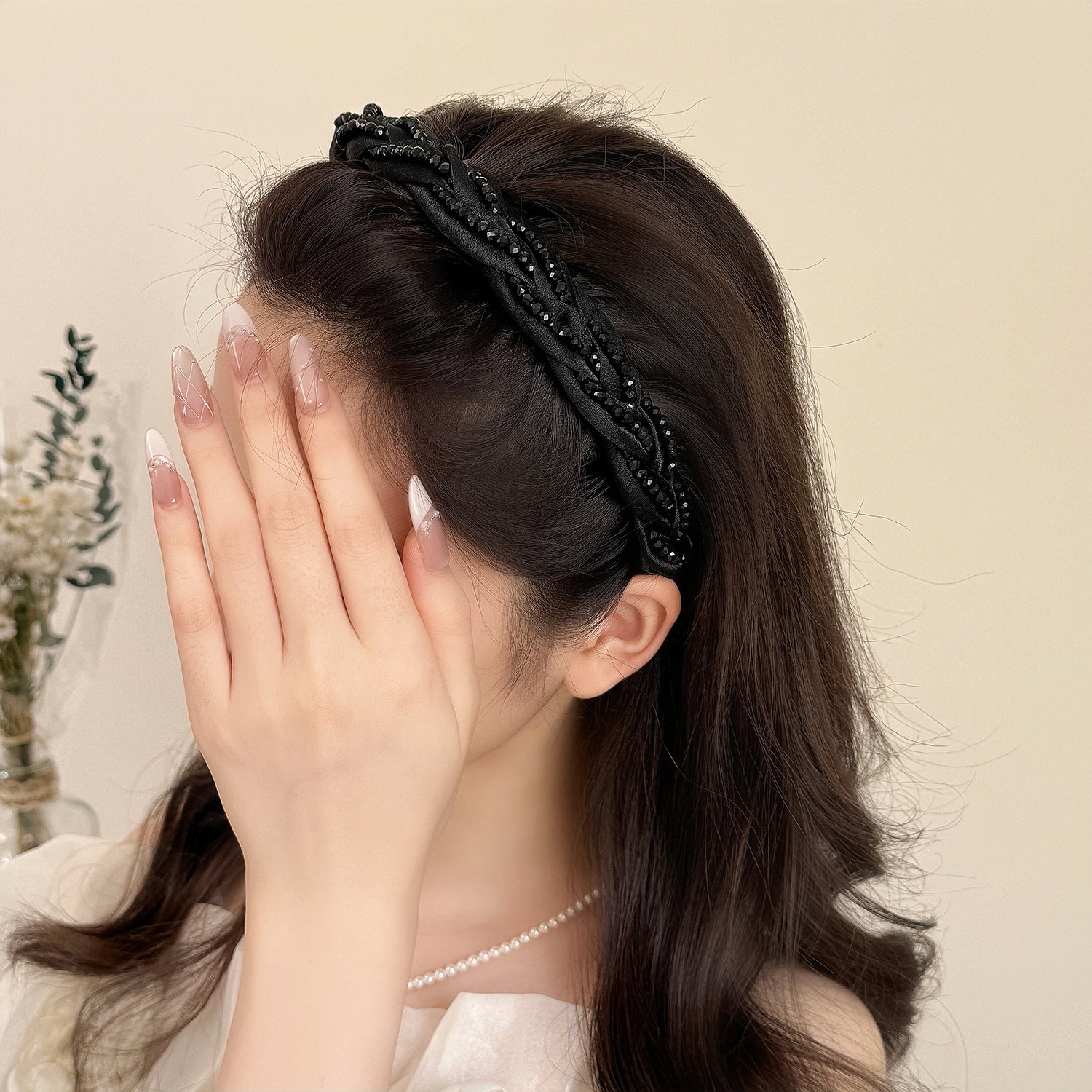 網紗波浪扭紋髮箍－商品主圖｜https://igowo.tw/