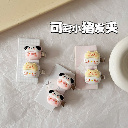 粉色卡通髮夾－商品主圖｜https://igowo.tw/